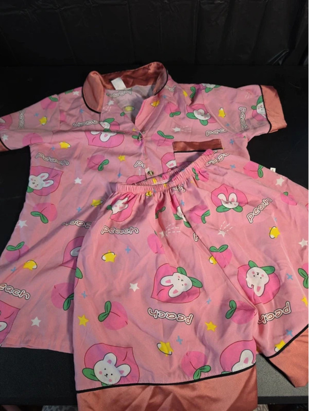 Peach kawaii pajamas